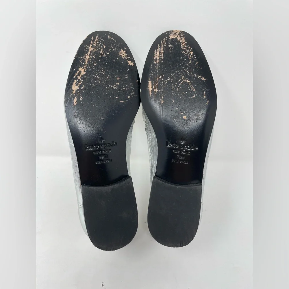 Kate Spade New York METALLIC SILVER Women's Genevieve Loafers, US 7.5 - Picture 11 of 14